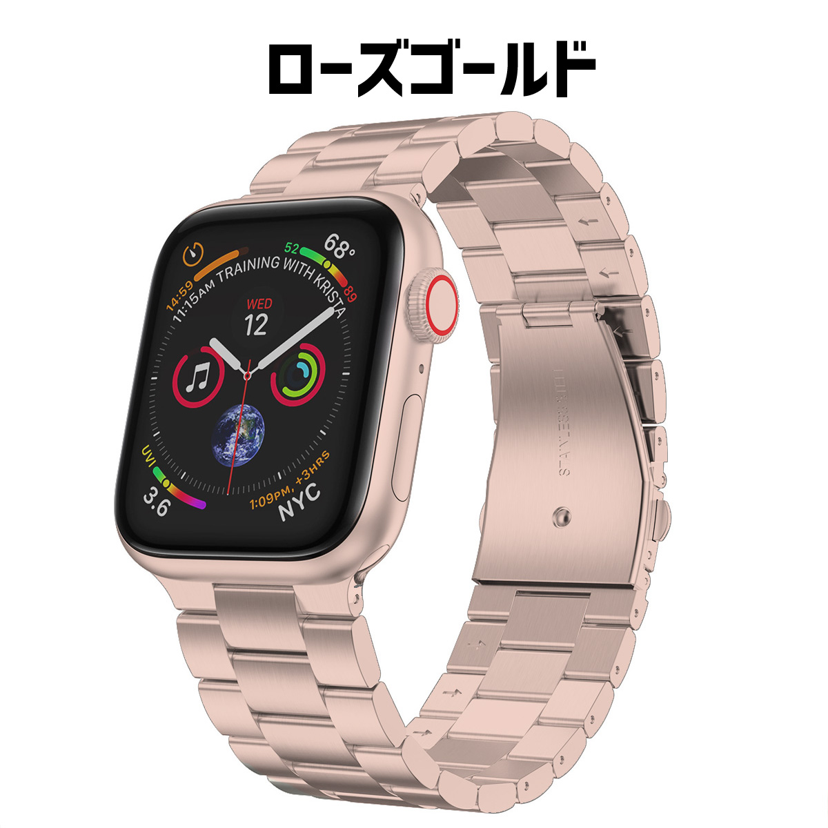 アップルウォッチ バンド apple watch ステンレス ベルト 45mm 44mm 