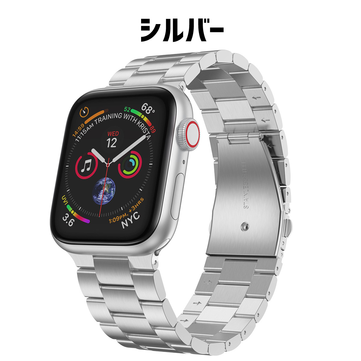 アップルウォッチ バンド apple watch ステンレス ベルト 45mm 44mm 49mm 41mm 40mm 9 se｜sparksstore｜03