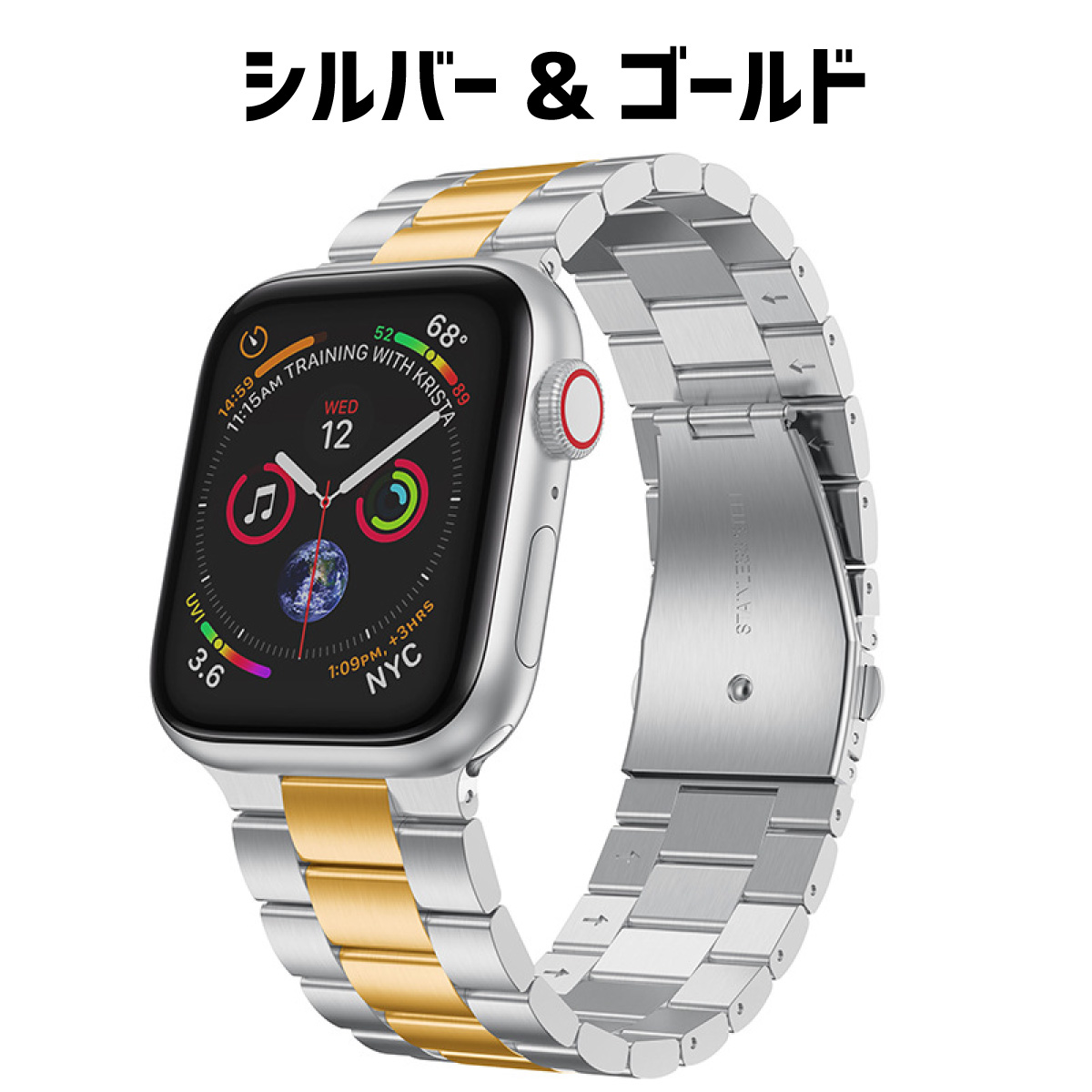 アップルウォッチ バンド apple watch ベルト ステンレス 45mm 44mm 42mm 49mm 41mm 40mm シリーズ 9 8 7 se｜sparksstore｜14