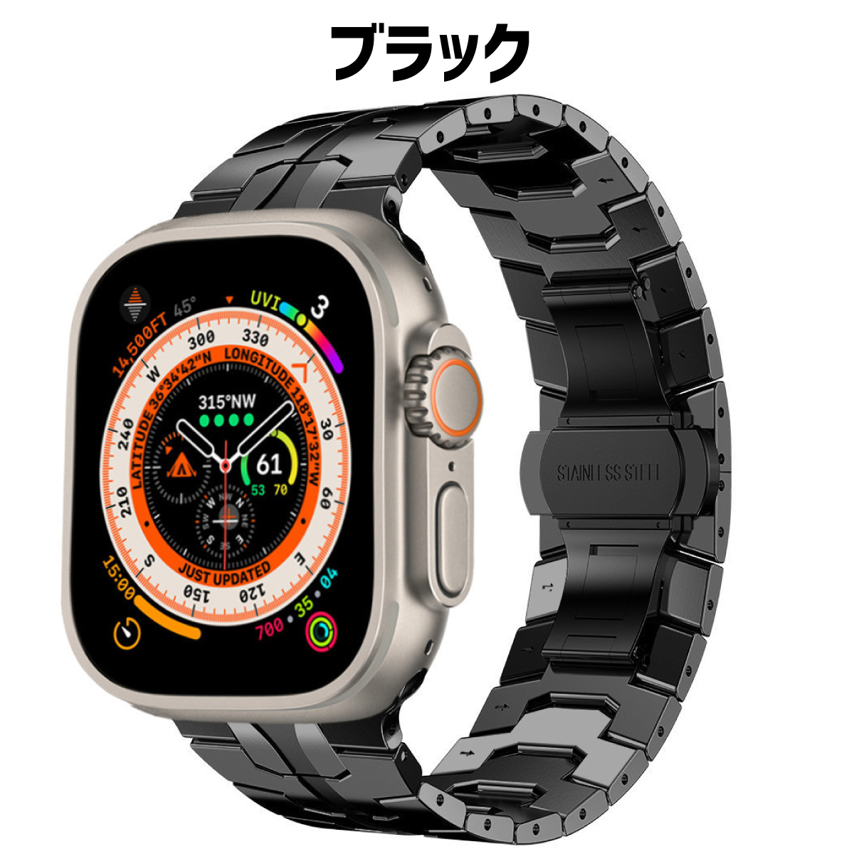 アップルウォッチ バンド apple watch ベルト ステンレス 45mm