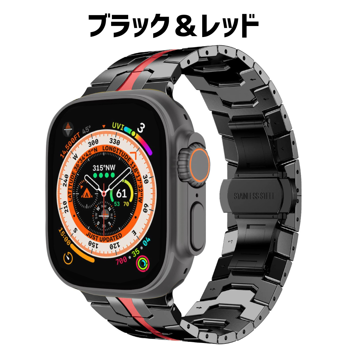 アップルウォッチ バンド apple watch ベルト ステンレス 45mm 44mm 49mm 46mm シリーズ10