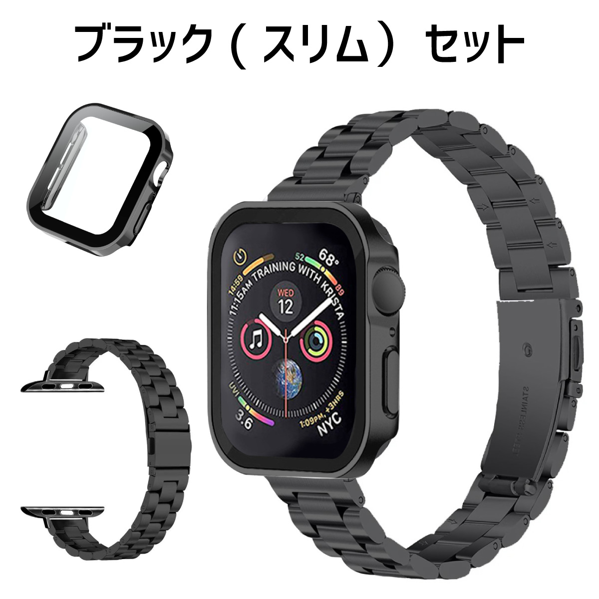 アップルウォッチ カバー バンド セット apple watch ケース ステンレス 防水 40mm 44mm 41mm 45mm