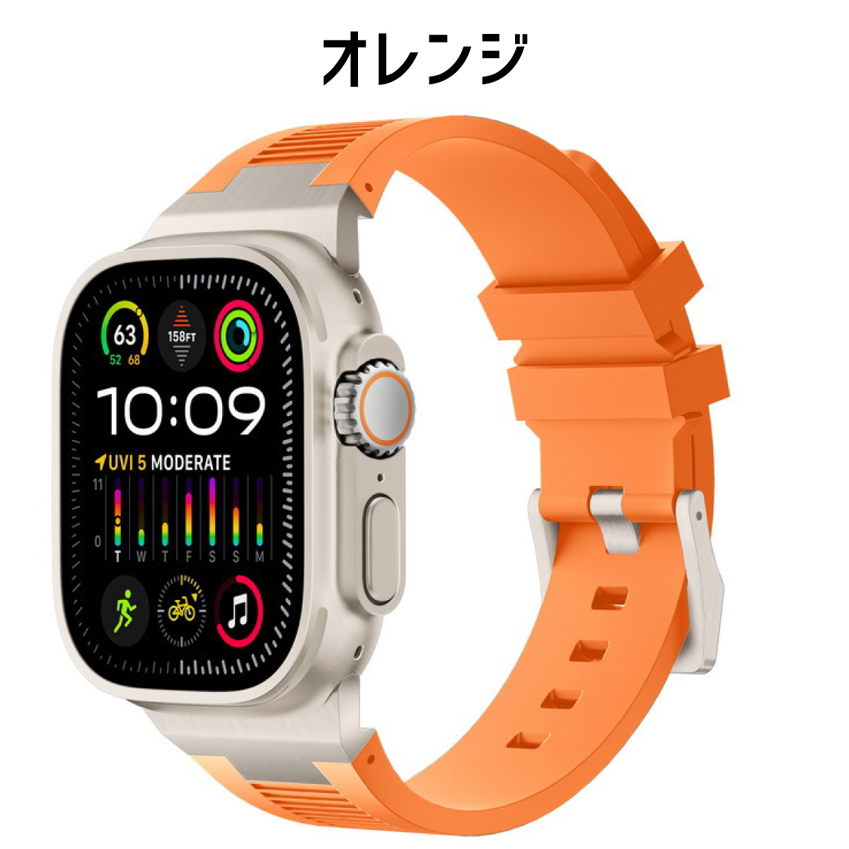 アップルウォッチ バンド apple watch シリコン ステンレス ベルト 49mm 46mm 45mm 44mm チタンカラー :  spk0114 : スパークス - 通販 - Yahoo!ショッピング