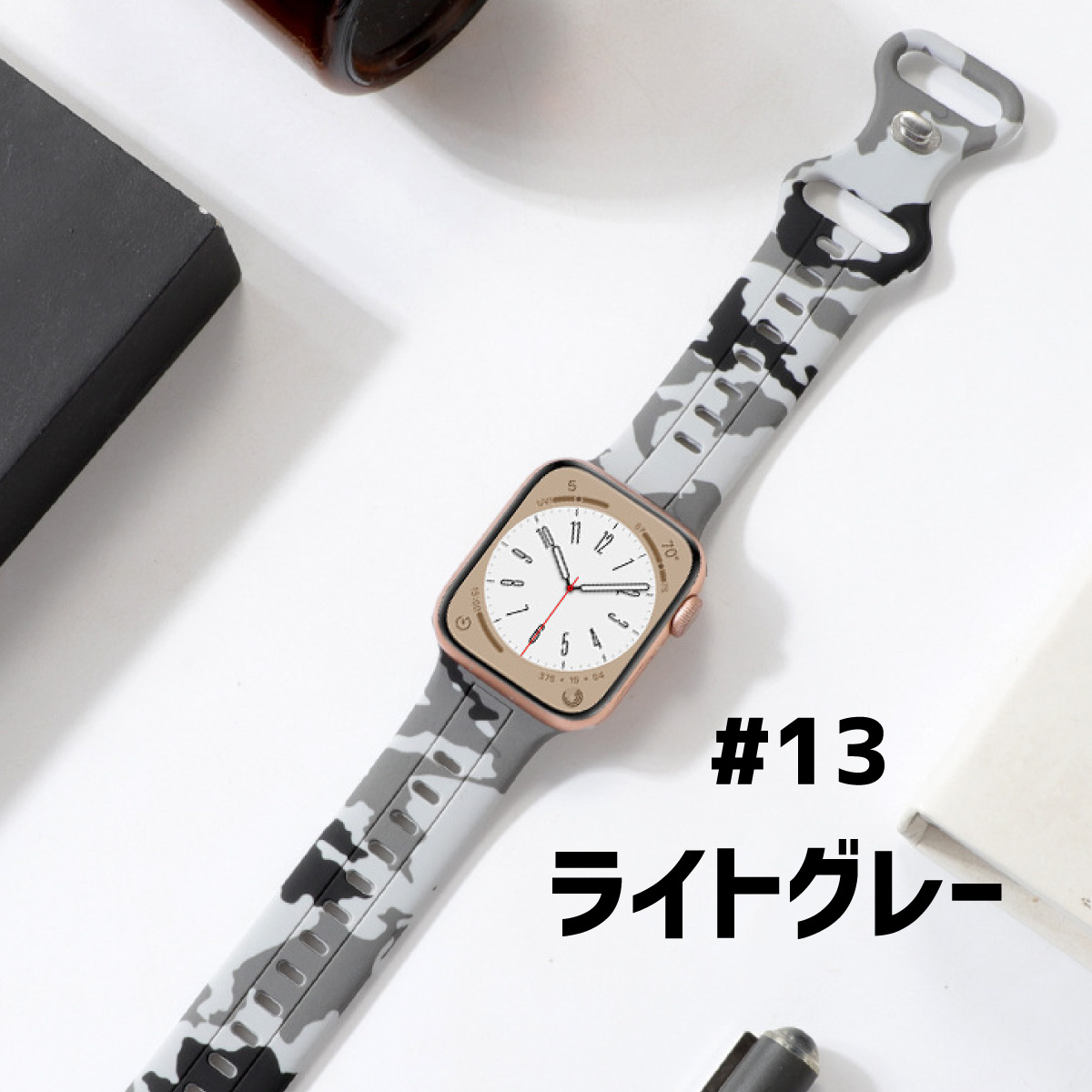 アップルウォッチ バンド シリコン apple watch ベルト 迷彩 40mm 44mm 41mm 45mm 49mm スポーツ カモフラ｜sparksstore｜09