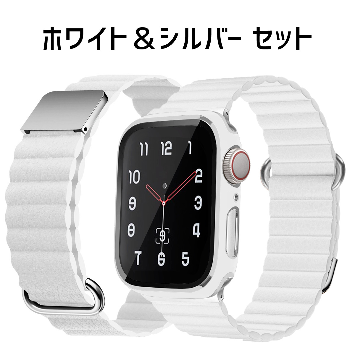 アップルウォッチ カバー バンド セット applewatch ベルトレザー 41mm 40mm 44mm 45mm｜sparksstore｜04