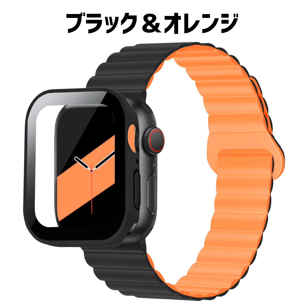 アップルウォッチ カバー バンド ベルト 防水 シリコン セット