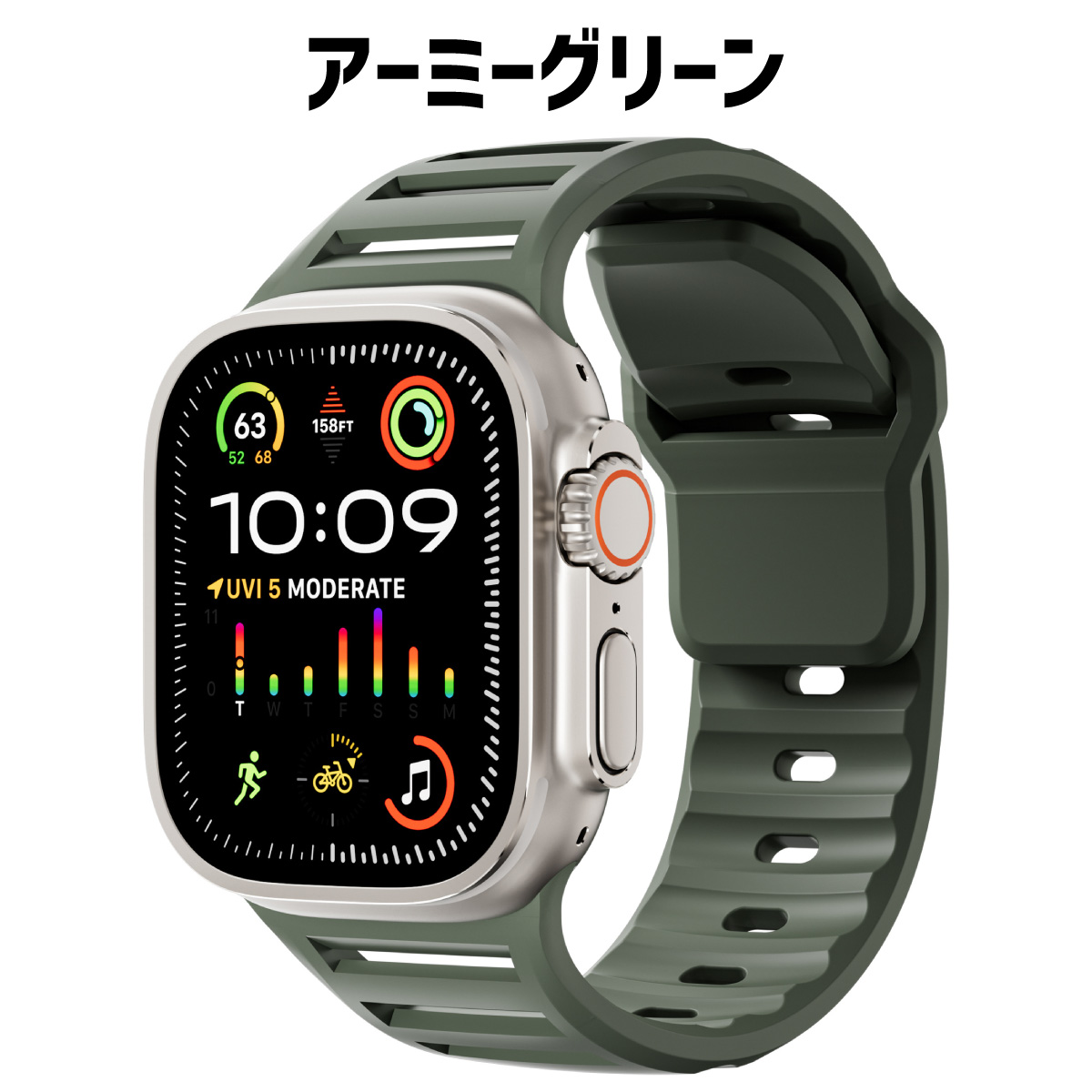 アップルウォッチ バンド applewatch シリコン ベルト ウルトラ ultra 46mm 44mm 46mm 49mm 10 se | Apple Watch | 04