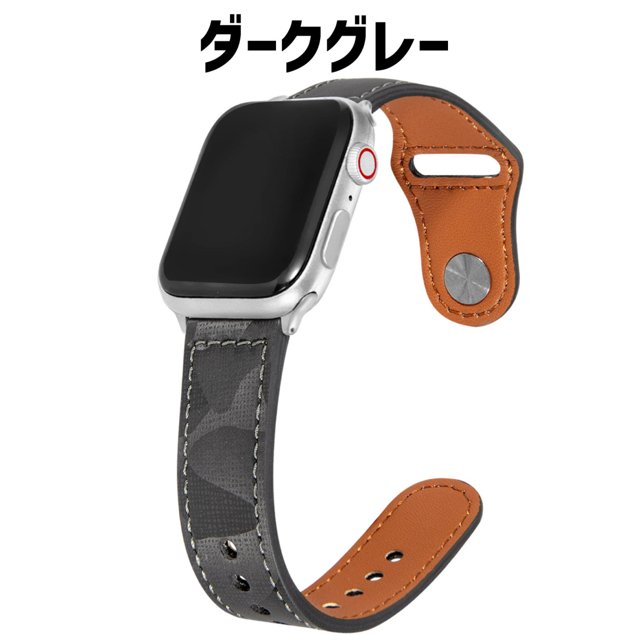 Apple Watch ベルト　38 40 41mm　灰迷彩　ミリタリー バンド