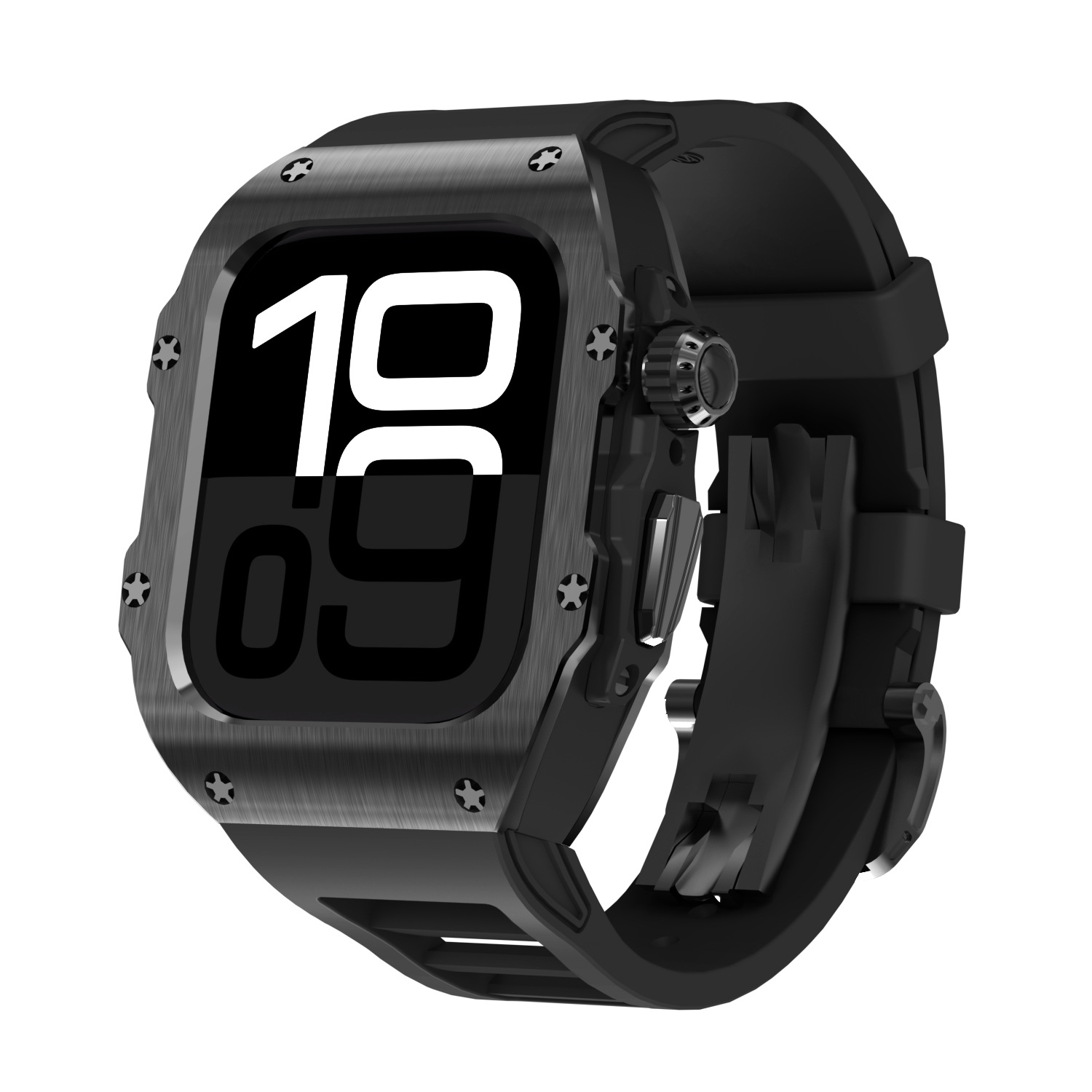 46ミリ　アップルウォッチ10 ブラック ステンレスケース Apple Watch Series 10 アップルウォッチ ケース apple watch 一体型
