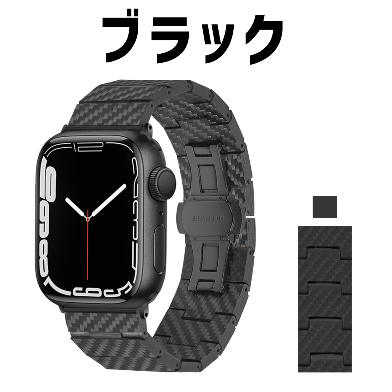 至高 新作 AppleWatch Racing カーボンファイバー チタン 時計