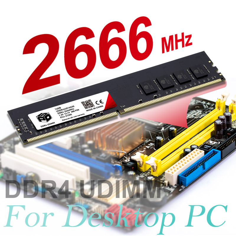 デスクトップPC用メモリ SPD DDR4-2666 PC4-21300 DIMM 16GB(16GBx1枚) CL19 288 PIN  UDDR426D16G30 永久保証 翌日配達送料無料