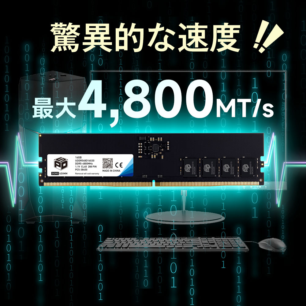 SPD ポイント2倍 デスクトップPC用メモリ SPD PC5-38400(DDR5-4800