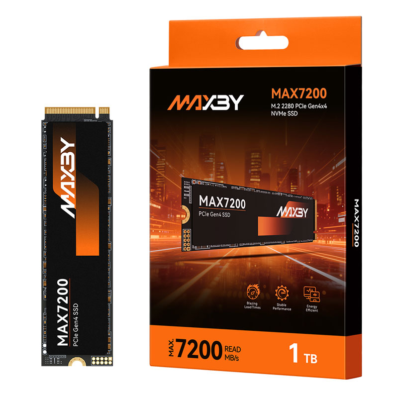 セール！MAXBY 1TB NVMe 2.0 SSD PCIe Gen 4x4 R:7200MB/s W:6200MB/s