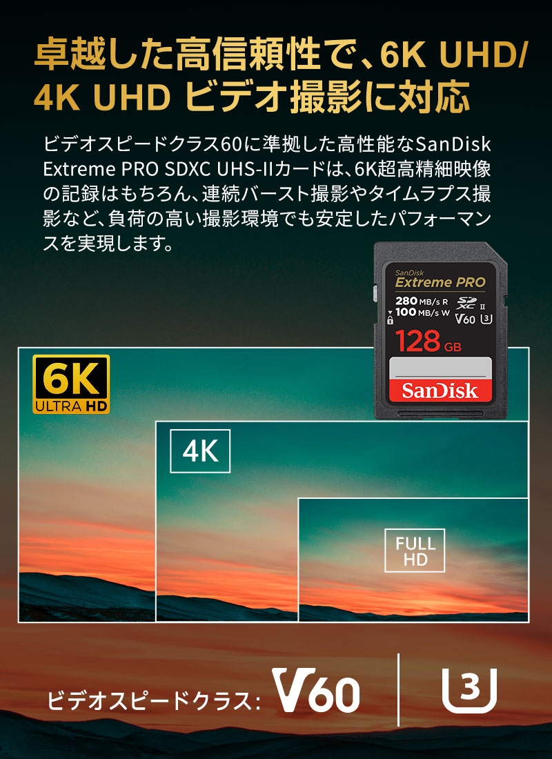 SanDisk SDXCカード 128GB sandisk Extreme Pro UHS-II サン