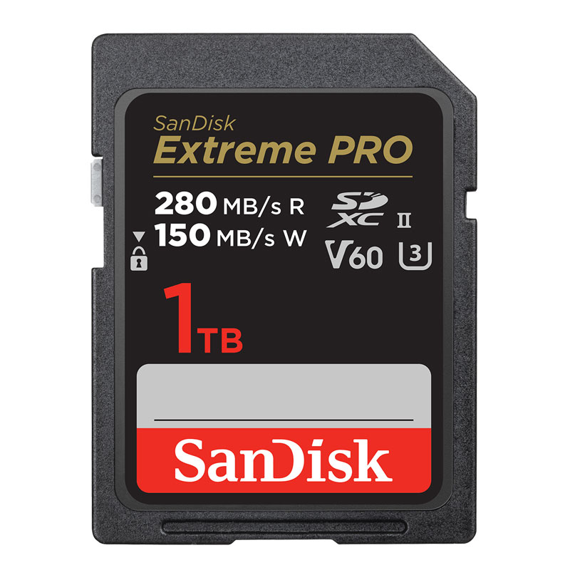 SDXCJ[h 1TB sandisk Extreme Pro SDJ[h UHS-II TfBXN U3 V60 6K 4K R:280MB/s W:150MB/s  SDSDXEP-1T00-GN4IN COpbP[W z zB