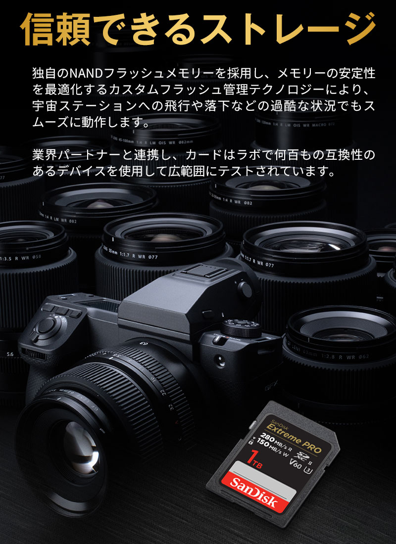 SDXCカード 1TB sandisk Extreme Pro SDカード UHS-II サンディスク U3 V60 6K 4K R:280MB/s W:150MB/s SDSDXEP-1T00-GN4IN 並行輸入品 宅配便 翌日配達