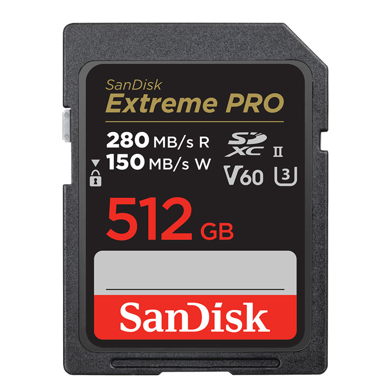 SDXCJ[h 512GB sandisk Extreme Pro UHS-II TfBXN U3 V60 6K 4K R:280MB/s W:150MB/s  SDSDXEP-512G-GN4IN COpbP[W z zB