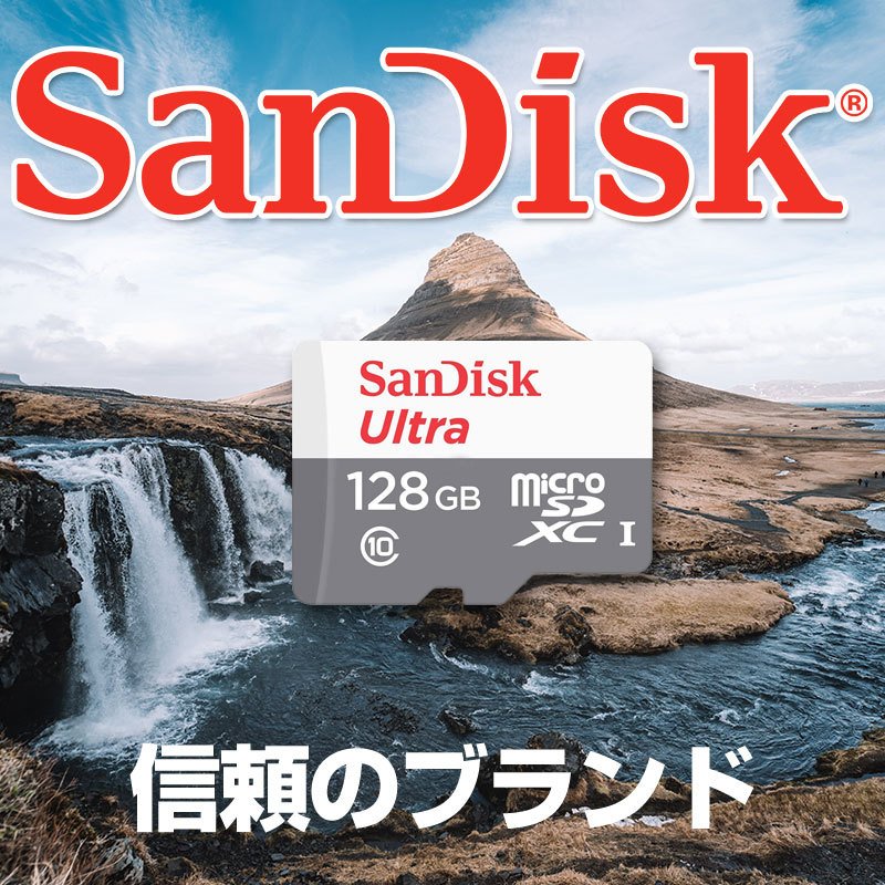 お買得2枚組 microSDXC 128GB SanDisk 100MB/s UHS-I U1 海外パッケージ SATF128NA-QUNR-GN3MN-2SET ゆうパケット送料無料｜spd-shop｜02