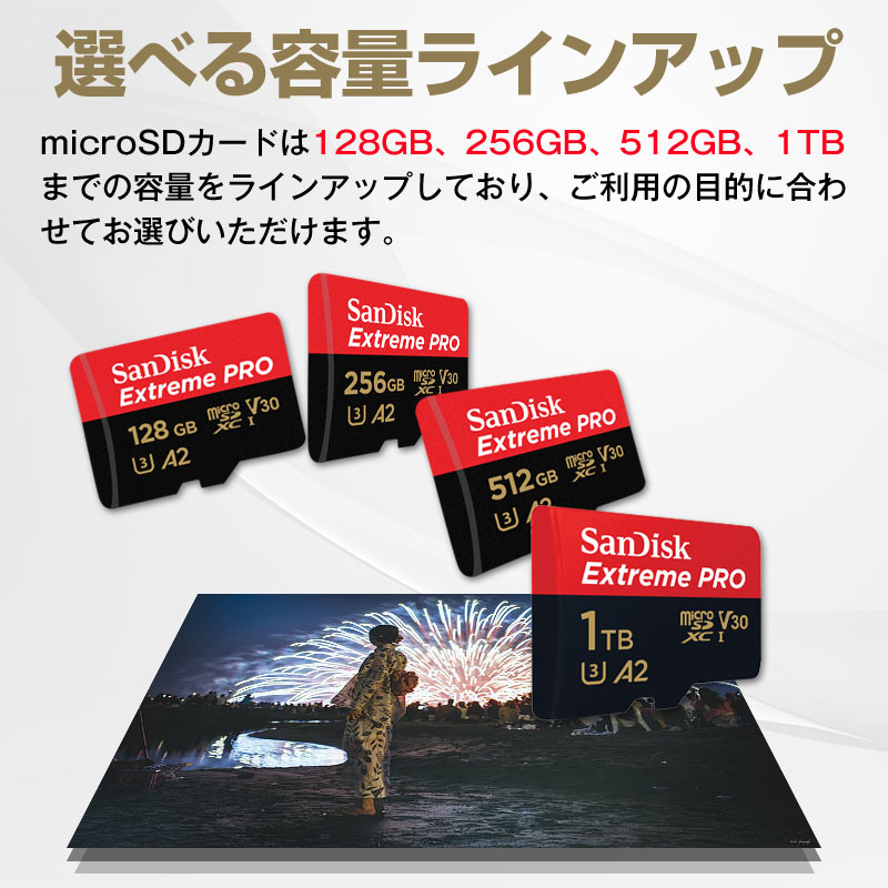 sandisk 256gb（Extreme PRO／MicroSDメモリーカード