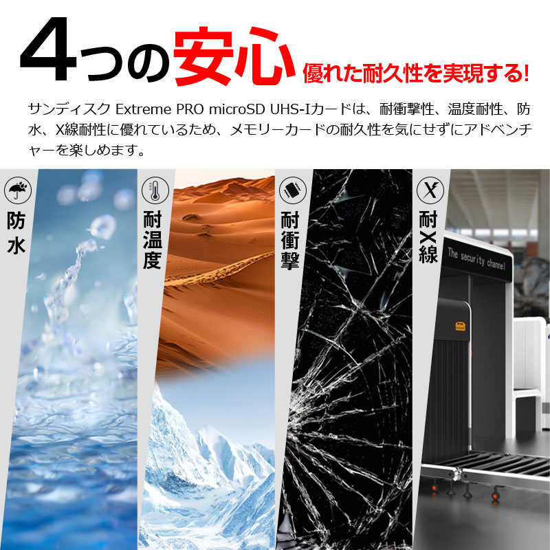 microSDXCカード 256GB SanDisk Extreme PRO V30 A2 R:200MB/s W:140MB/s UHS-I U3 SD変換アダプター付 並行輸入品 送料無料