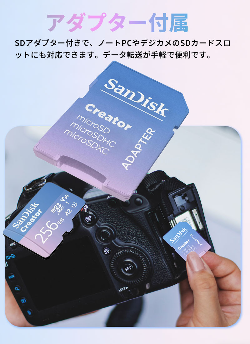 SanDisk（サンディスク） microSDXC 256GB SanDisk UHS-I U3 V30 4K A2