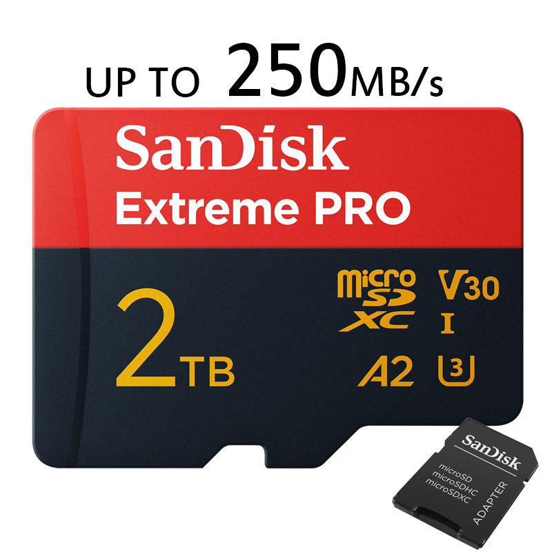 microSDXCカード 2TB SanDisk Extreme PRO V30 A2 R:250MB/s W:150MB/s UHS-I U3  SDSQXCD-2T00-GN6MA 海外パッケージ 翌日配達 宅配便配送 : satf2t-qxcd-gn6ma : spdshop - 通販 -  Yahoo!ショッピング