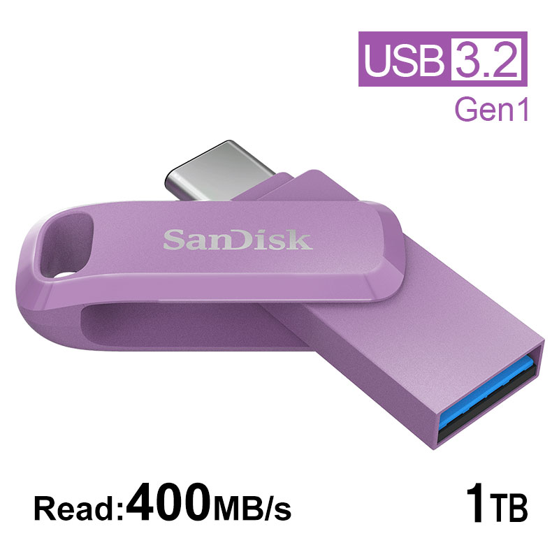 USB[1TB SanDisk USB3.2 Gen1 USB-A/Type-C RlN^Ultra Dual Drive Go R:400MB/s ] SDDDC3-1T00-G46L sAi zB