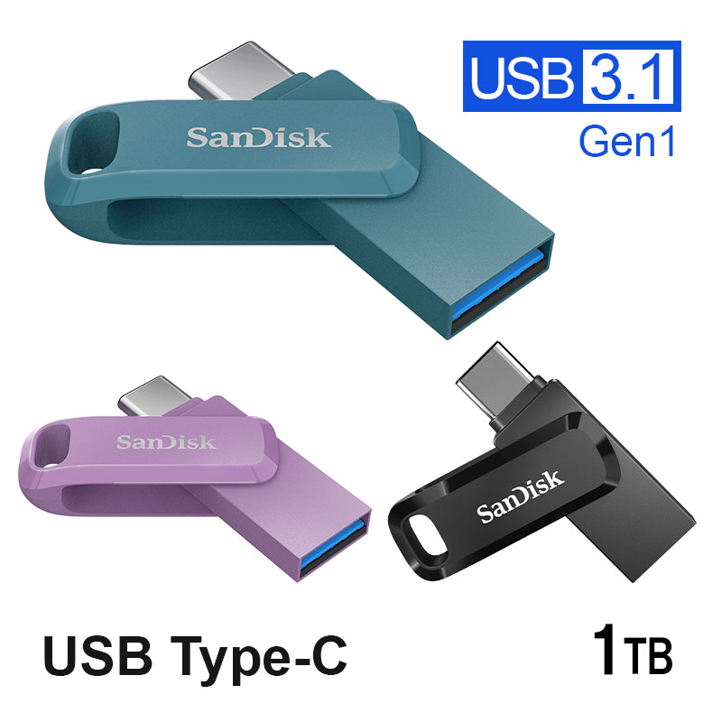 USB 1TB SanDisk USB3.1 Gen1-A/Type-C RlN^ Ultra Dual Drive Go R:400MB/s ] sAi SDDDC3-1T00 zB