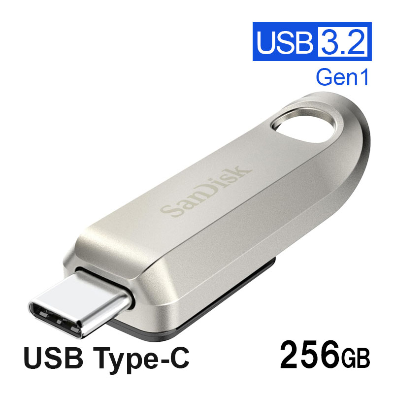 USB 256GB SanDisk TfBXN Type-C Ultra Luxe XCh R:300MB/s USB3.2 Gen1 USB3.0 USB-C ➑SDCZ75-256G-G46 sAi zB