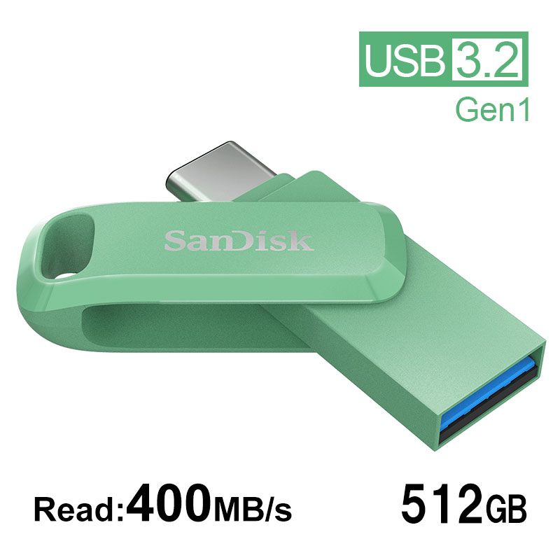 USB[512GB SanDisk USB3.2 Gen1 USB-A/Type-C RlN^Ultra Dual Drive Go R:400MB/s ] SDDDC3-512G-G46AG sAi zB