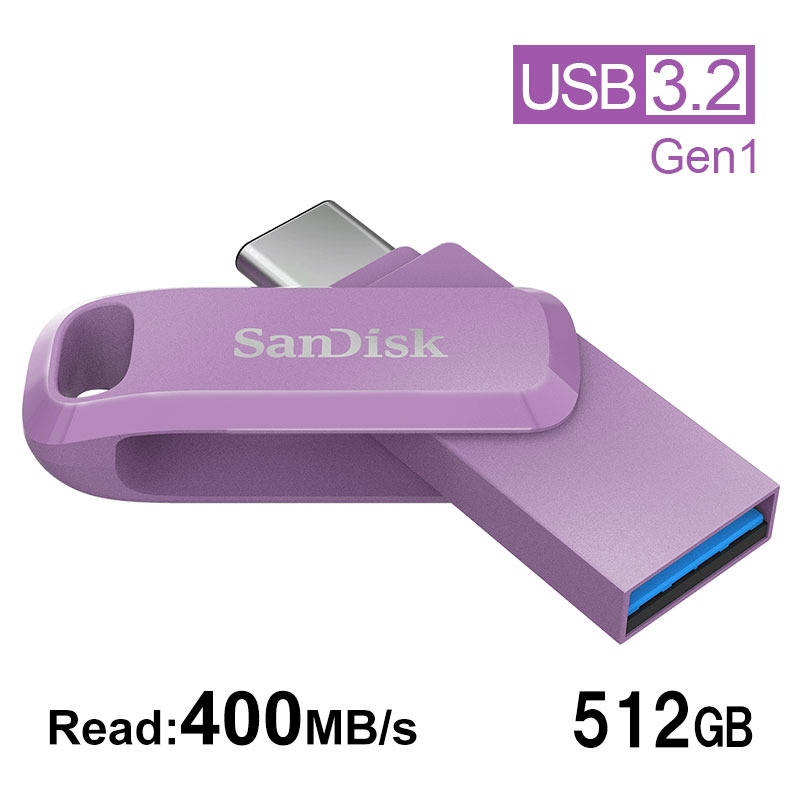 USB[512GB SanDisk USB3.2 Gen1 USB-A/Type-C RlN^Ultra Dual Drive Go R:400MB/s ] SDDDC3-512G-G46L sAi zB