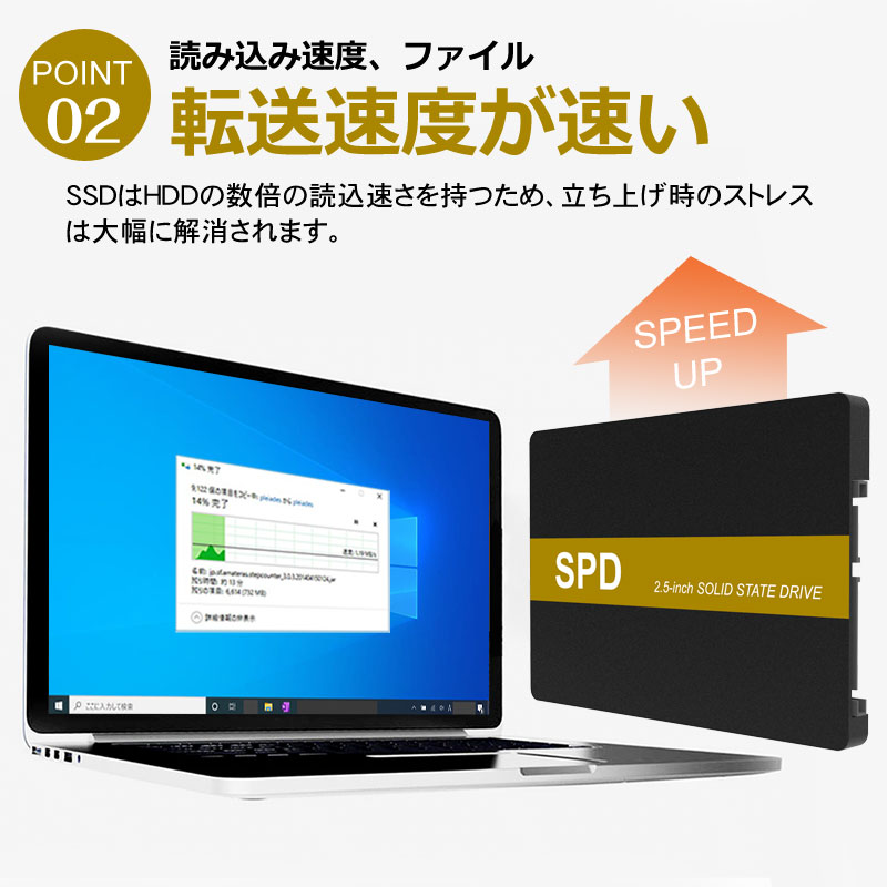 SPD SSD 1TB 2.5インチ 7mm 内蔵型SSD SATAIII 6Gb/s 550MB/s 3D NAND