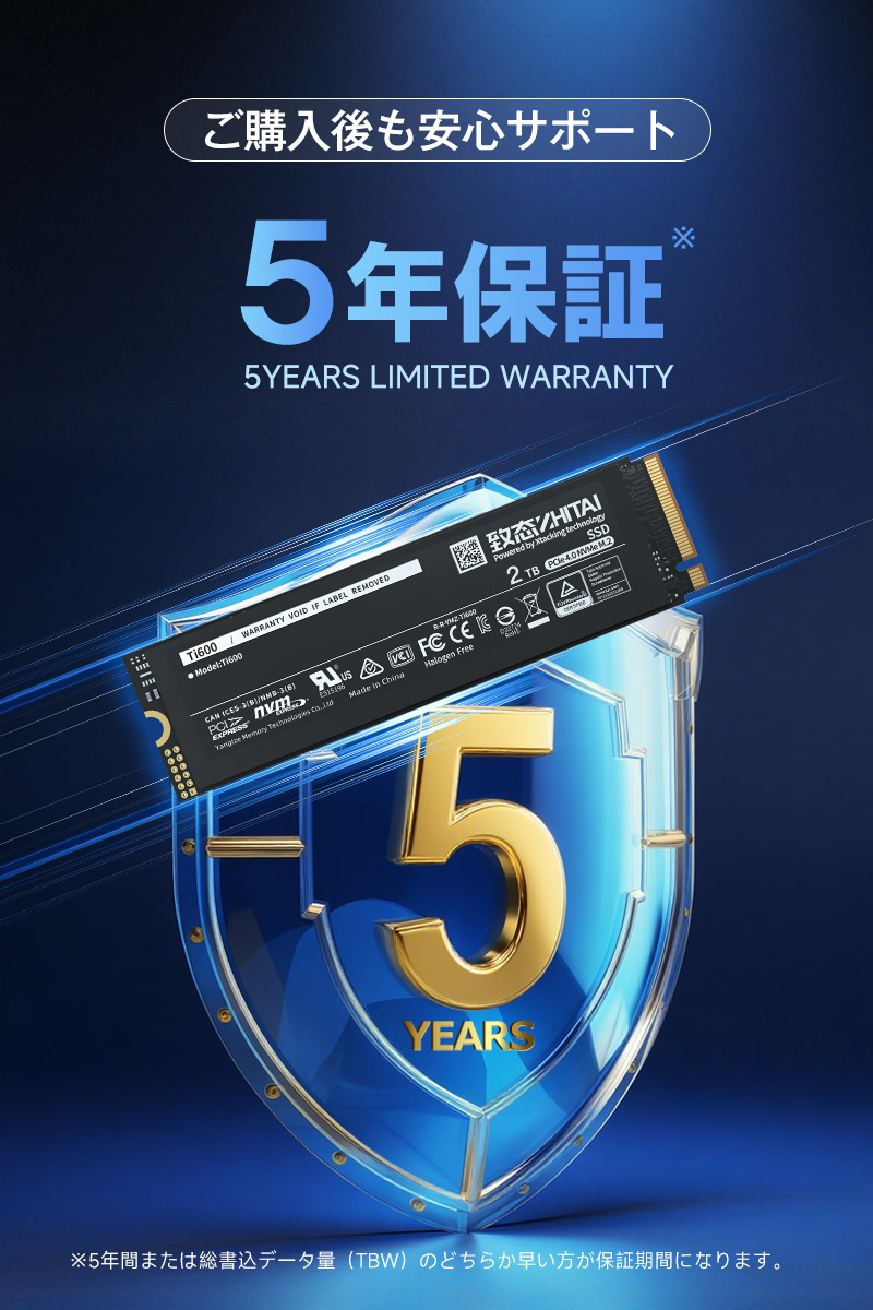 ZHITAI YMTC ZHITAI 2TB 内蔵SSD M.2 2280 R:7000MB/s W:6000MB/s PCIe