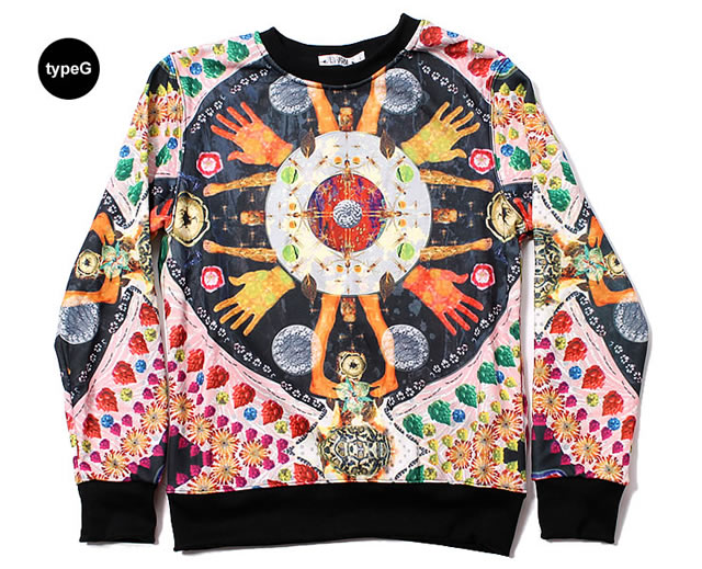 裏起毛全面プリントスウェット メンズ レディース C135 スピード