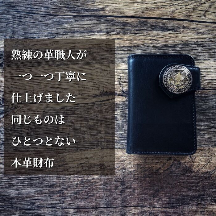 KC,s バッファロー ライダースウォレット ミドルウォレット 二つ折財布 本革 二つ折り財布 バイカーズウォレット ミドルウォレット メンズ レザー