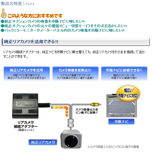 データシステム カメラハーネス カメラ接続アダプター