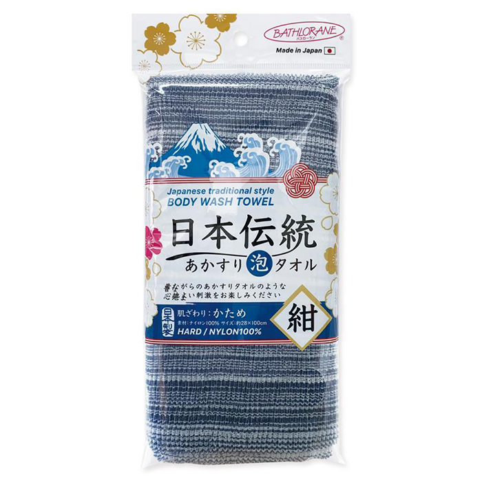 タツネ 日本伝統垢すり泡タオル 3色 赤 青 黄 ボディタオル バスローラン 垢すり タオル 日本製 |  | 02