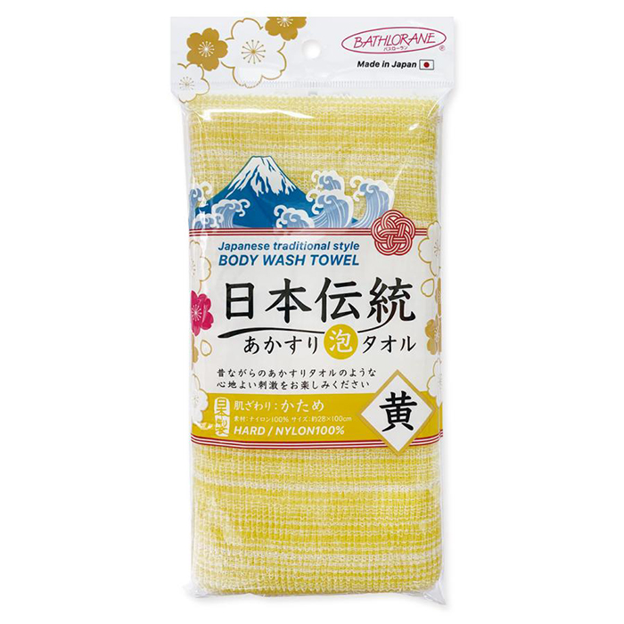 タツネ 日本伝統垢すり泡タオル 3色 赤 青 黄 ボディタオル バスローラン 垢すり タオル 日本製 |  | 03