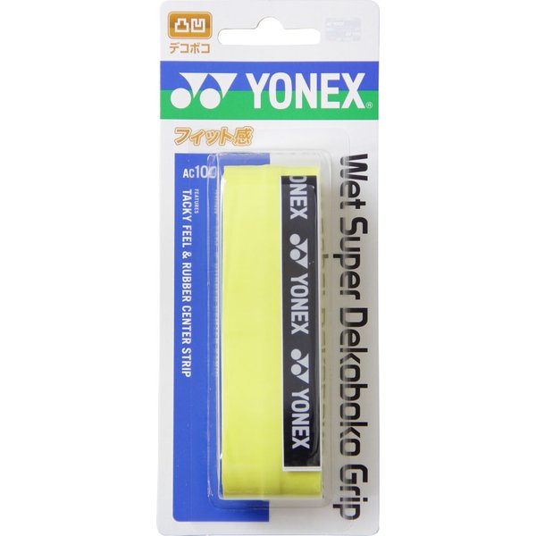 Yonex ヨネックス ウェットスーパーデコボコグリップ 1本入 り AC104 イエロー Y :YY-AC104-004:SPG  スポーツパレットゴトウ - 通販 - Yahoo!ショッピング