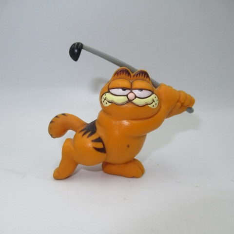 80's GARFIELD★ガーフィールド★PVC★フィギュア★人形★ぬいぐるみ★ビンテージ★ゴルフ★