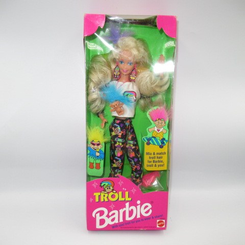 90’s★1992年★Barbie★バービー★TROLL Barbie★トロールバービー★トロール人形付き★フィギュア★人形★ぬい
