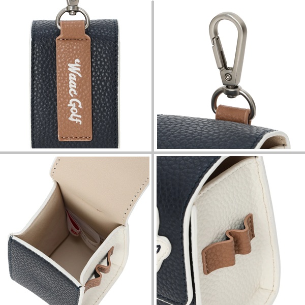 WAAC ワック ゴルフ ボールケース UNISEX Grainy Synthetic Leather