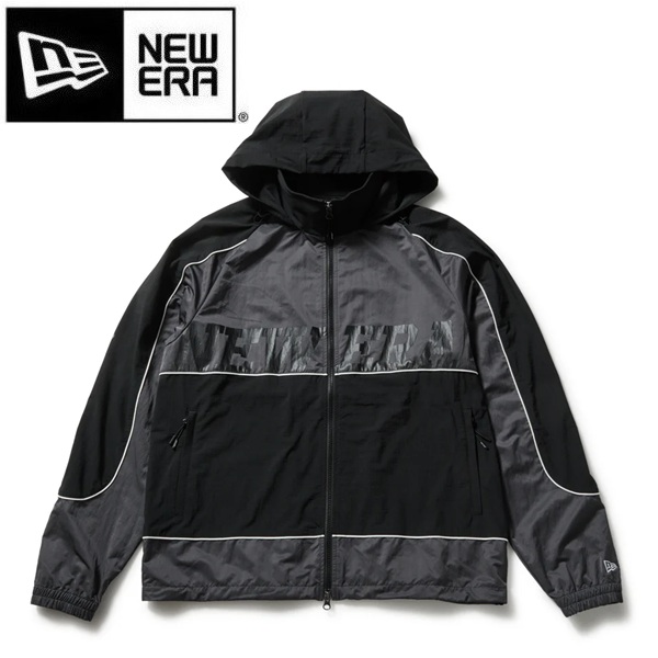 NEW ERA ゴルフ ウインドブレーカー　ブラック ジャケット X LARGE NEW ERA（ニューエラ） ゴルフ ウィンドジャケット パイピング