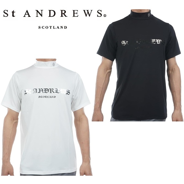 セント・アンドリュース 半袖 ハイネックシャツ ストレッチ ベア天LL St ANDREWS セント アンドリュース ゴルフ メンズ ストレッチ ベア天竺