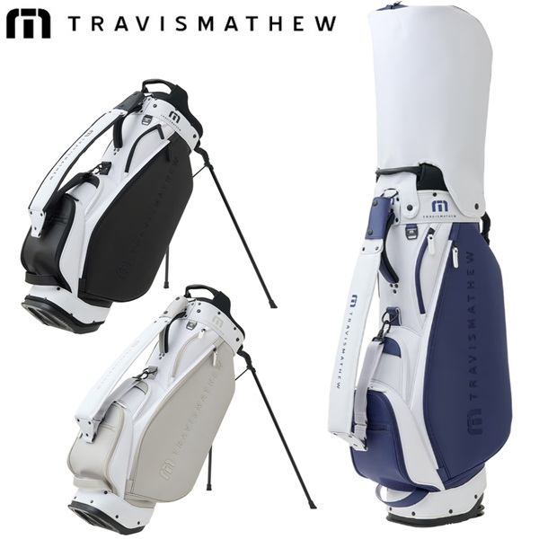 Travis Mathew スタンド式ゴルフバッグ ホワイト トラヴィスマシュー（Travis Mathew）（メンズ）ゴルフ スタンド式