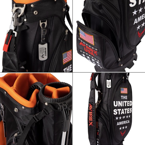 AVIREX GOLF アヴィレックス　クラブケースセット　キャディバッグ AVIREX（アヴィレックス） ゴルフ スタンドクラブケース付きキャディ