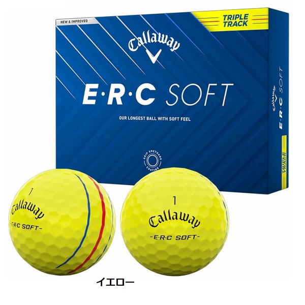 Callaway E-R-C Soft ゴルフボール 12個入り✖️3 Callaway キャロウェイ ERCソフト トリプル・トラック ゴルフボール 1