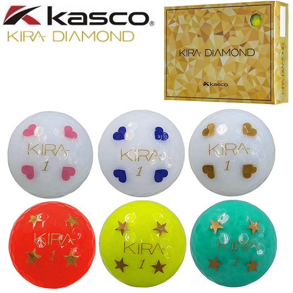 kasco（キャスコ） ゴルフボール KIRA DIAMOND2 ハート スター 1ダース