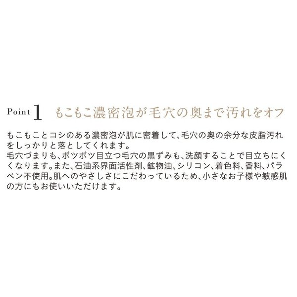 もこもこ濃密泡が汚れをオフ