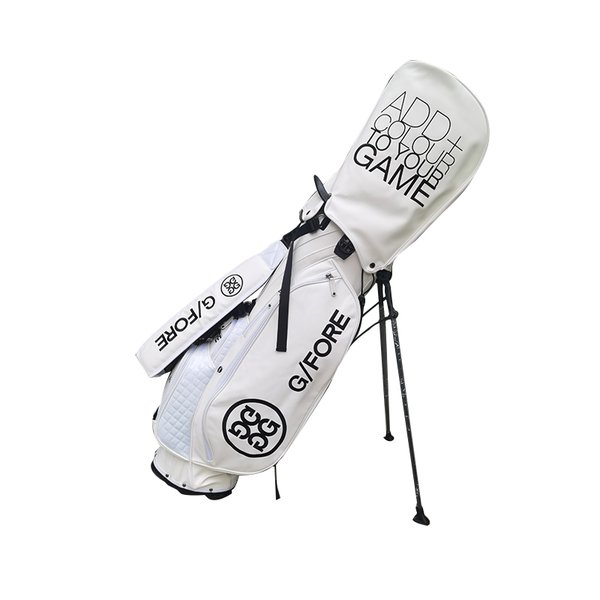 G/FORE Golf Bag ゴルフバッグ キャディバッグ スポーツゴルフバッグ PUレザー 防水耐摩耗性 スタンドゴルフバッグ 安定感抜群 撥水性  9.0型 スタンド軽量